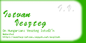 istvan veszteg business card